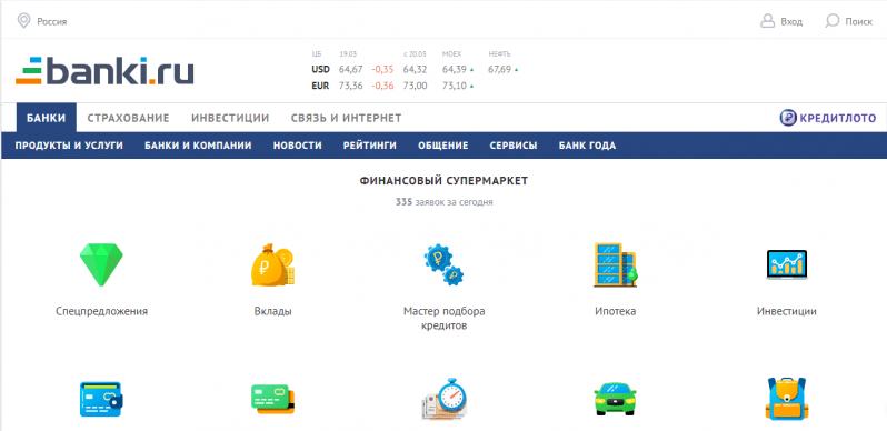 Банки.ру официальный сайт
