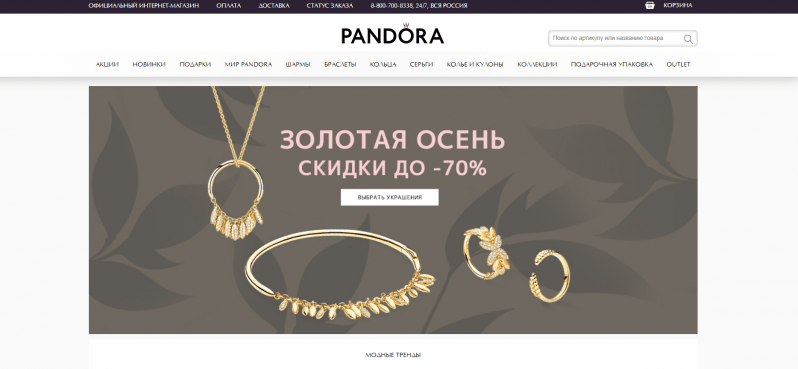 Pandora официальный сайт